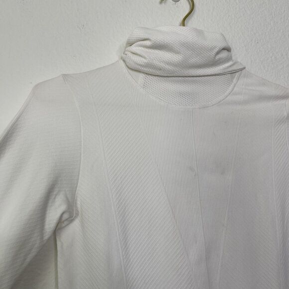 $98 Athleta Flurry Balaclava Hoodie Small Base Layer White Cold Weather Training - Picture 6 of 11